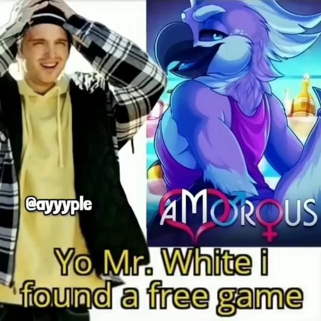 High Quality Yo Mr. White i found a free game Blank Meme Template