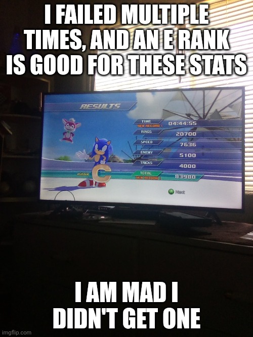 I FAILED MULTIPLE TIMES, AND AN E RANK IS GOOD FOR THESE STATS; I AM MAD I DIDN'T GET ONE | made w/ Imgflip meme maker