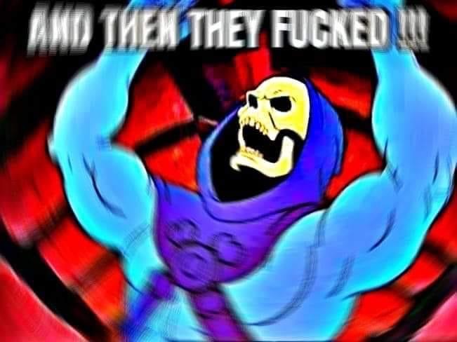 High Quality Skeleton and then they fucked deep-fried Blank Meme Template