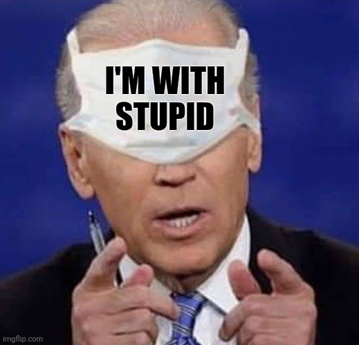 CREEPY UNCLE JOE BIDEN | I'M WITH      
STUPID | image tagged in creepy uncle joe biden | made w/ Imgflip meme maker