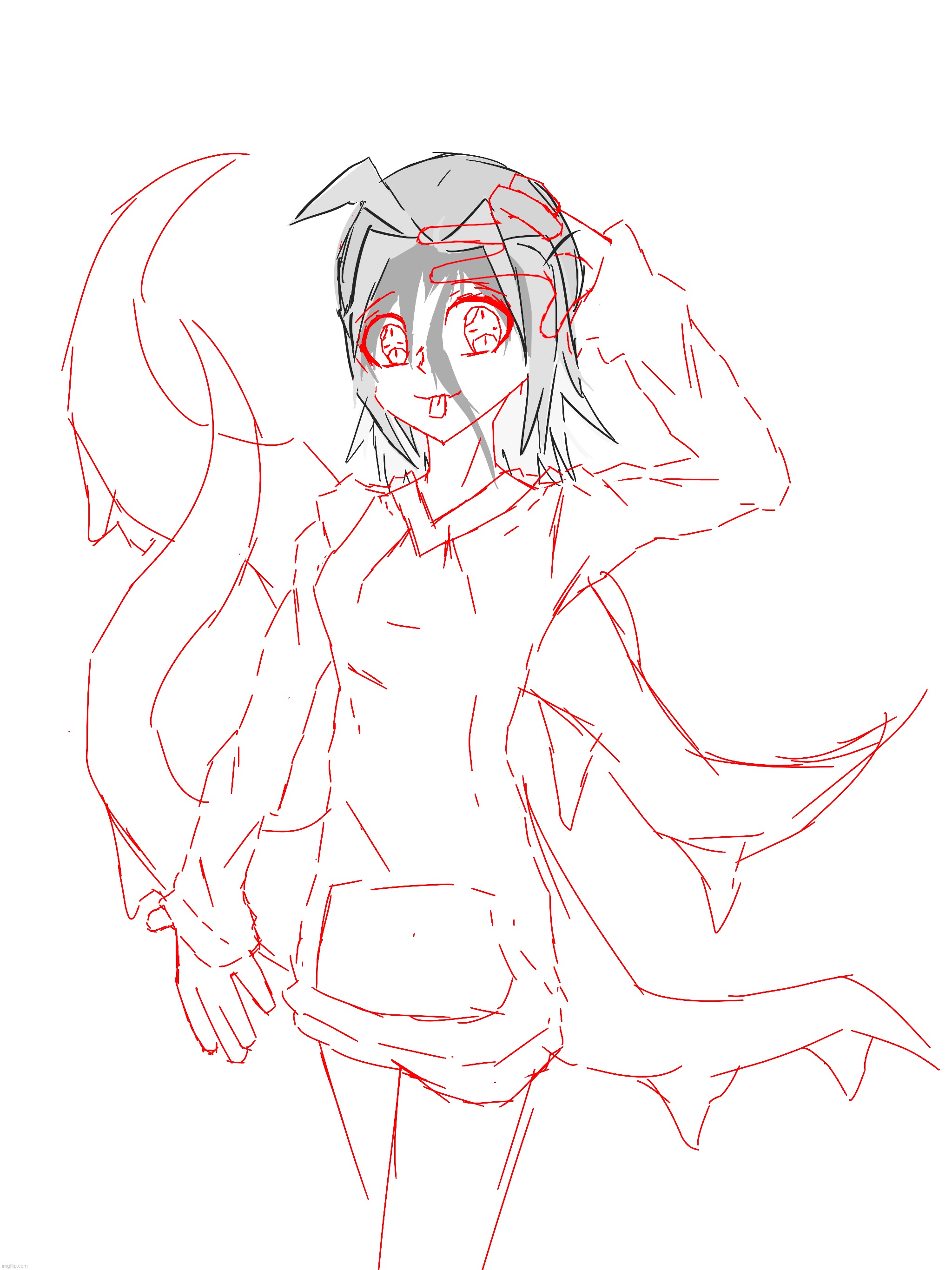 remaking some of my old drawings (this is corrupt btw) | made w/ Imgflip meme maker