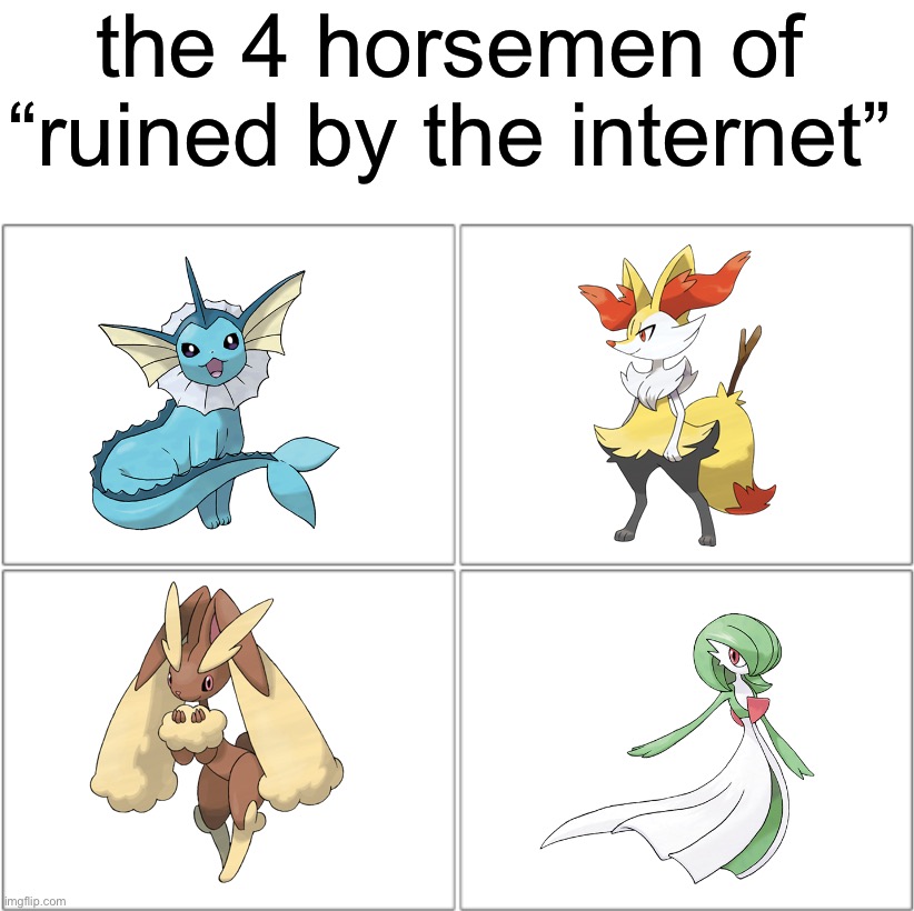 why |  the 4 horsemen of “ruined by the internet” | image tagged in the 4 horsemen of | made w/ Imgflip meme maker