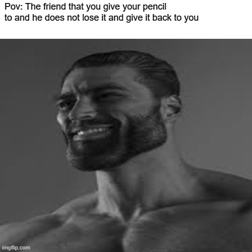 true | Pov: The friend that you give your pencil to and he does not lose it and give it back to you | image tagged in school | made w/ Imgflip meme maker