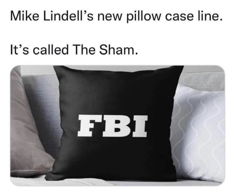 Introducing My Pillow's newest product | image tagged in my pillow,sham,fbi corruption,government corruption,crush the commies,fedex | made w/ Imgflip meme maker