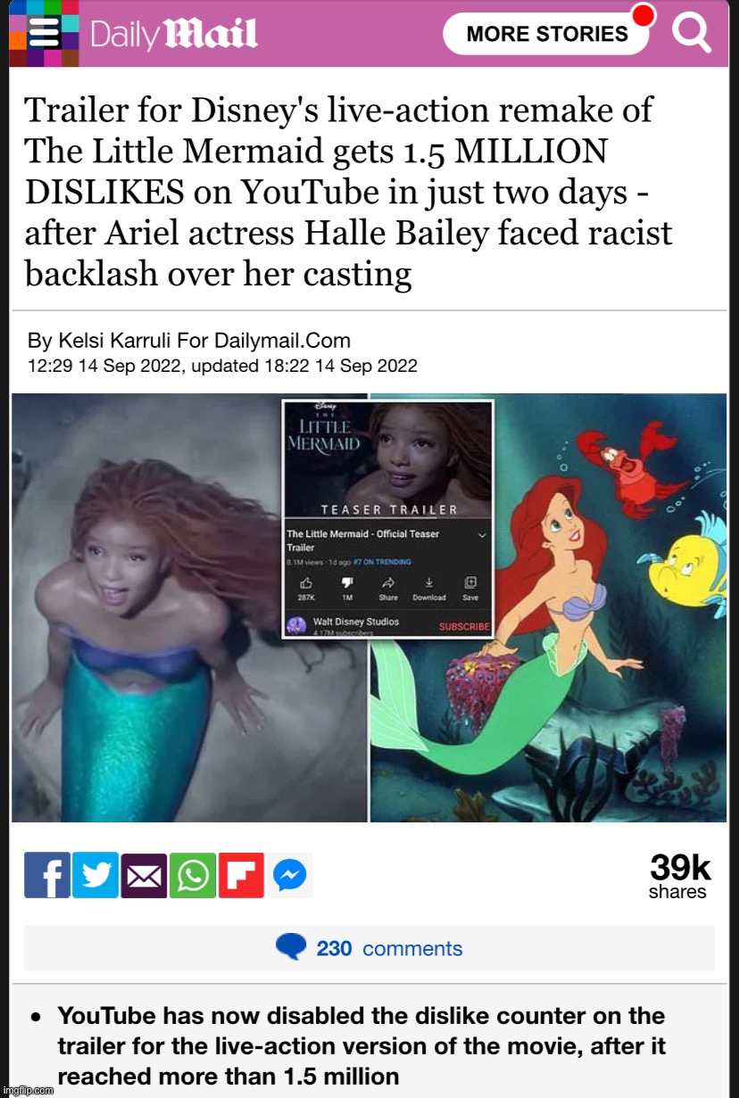 Bruh | image tagged in little mermaid trailer dislike button | made w/ Imgflip meme maker