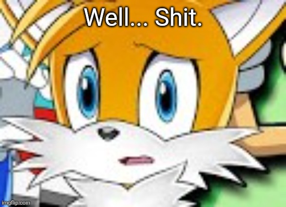 Well... Shit. | image tagged in tails | made w/ Imgflip meme maker