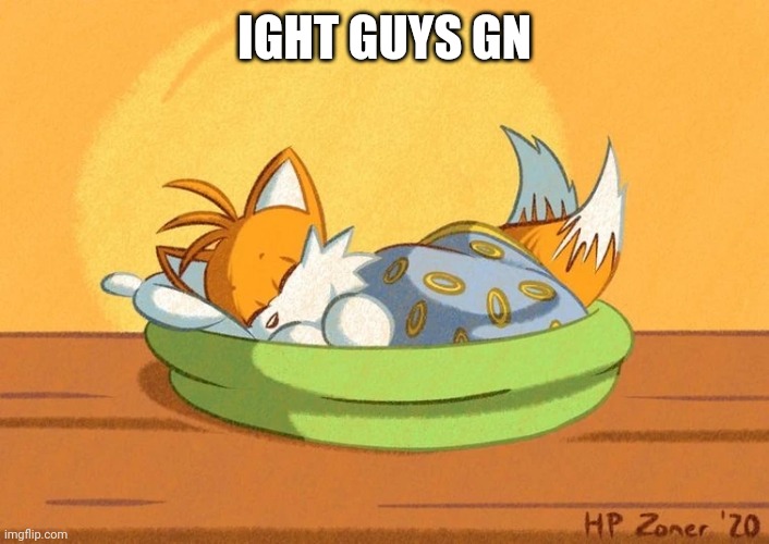 IGHT GUYS GN | image tagged in tails | made w/ Imgflip meme maker