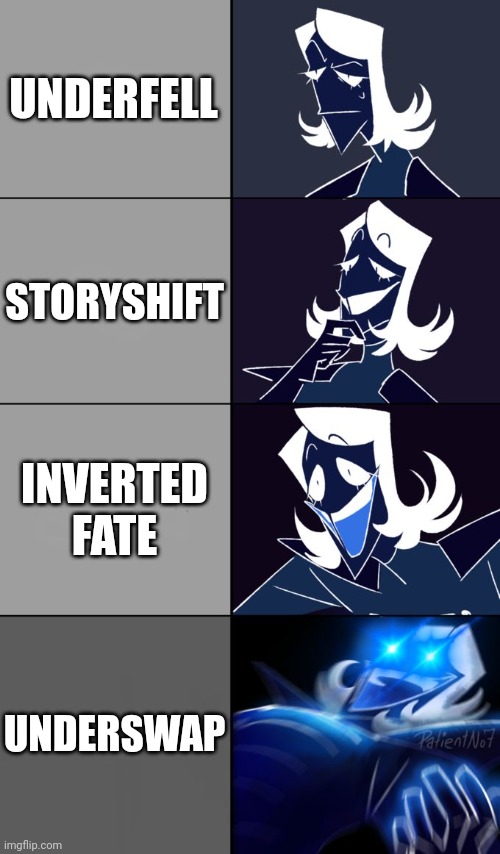 Rouxls reacts to aus | UNDERFELL; STORYSHIFT; INVERTED FATE; UNDERSWAP | image tagged in rouxls kaard | made w/ Imgflip meme maker