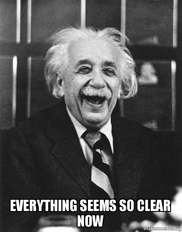 High Quality Einstein everything clear Blank Meme Template