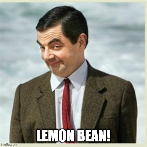 Mr Bean Smirk | LEMON BEAN! | image tagged in mr bean smirk | made w/ Imgflip meme maker