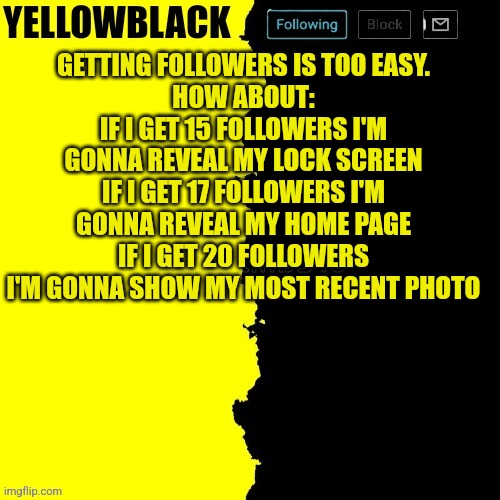 Yellowblack Announcement Template Imgflip