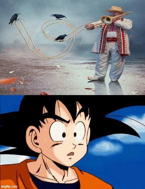 image tagged in confused goku | made w/ Imgflip meme maker
