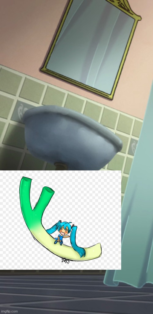 There's a leek under the sink :> | made w/ Imgflip meme maker