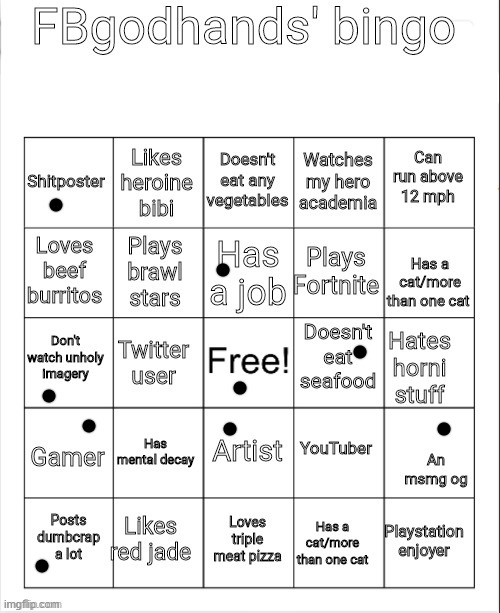 Bingo for MSMG | image tagged in bingo for msmg | made w/ Imgflip meme maker