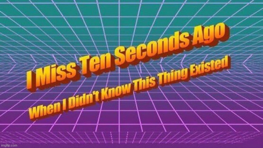 I miss 10 seconds ago | image tagged in i miss 10 seconds ago | made w/ Imgflip meme maker