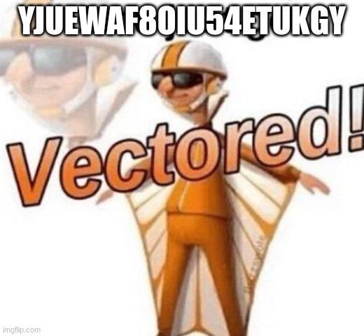 wedrhtgkyuh | YJUEWAF8OIU54ETUKGY | image tagged in you just got vectored | made w/ Imgflip meme maker