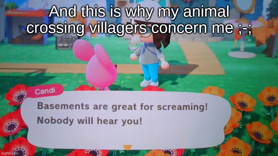 :skull: | And this is why my animal crossing villagers concern me ;-; | made w/ Imgflip meme maker