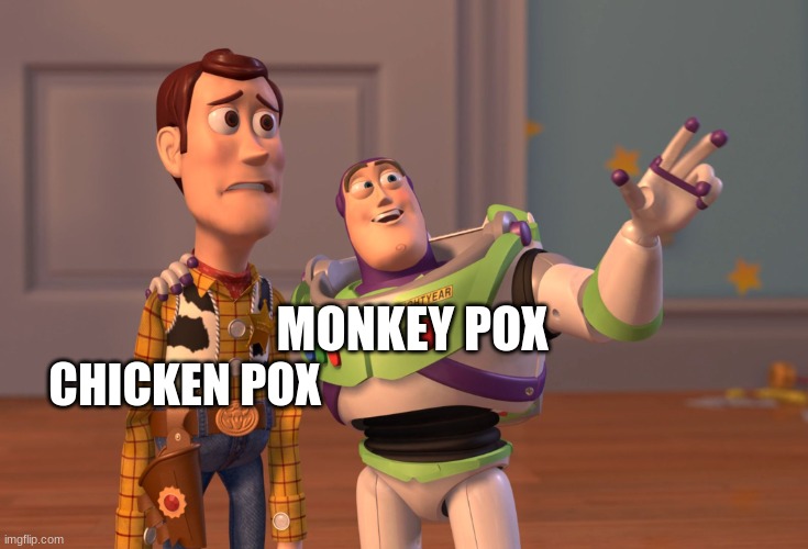 true | CHICKEN POX; MONKEY POX | image tagged in memes,x x everywhere | made w/ Imgflip meme maker