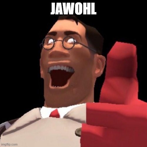 TF2 Medic | JAWOHL | image tagged in tf2 medic | made w/ Imgflip meme maker