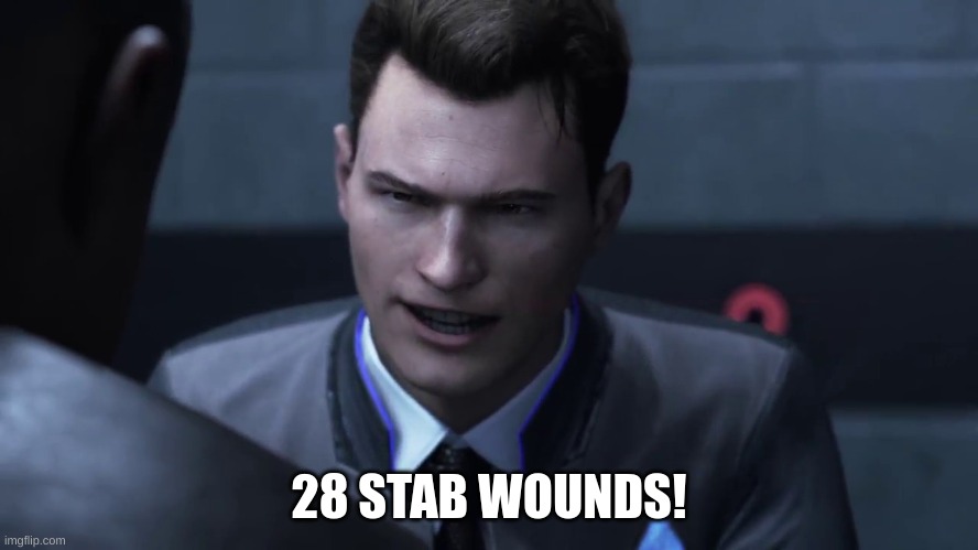 28 stab wounds | 28 STAB WOUNDS! | image tagged in 28 stab wounds | made w/ Imgflip meme maker