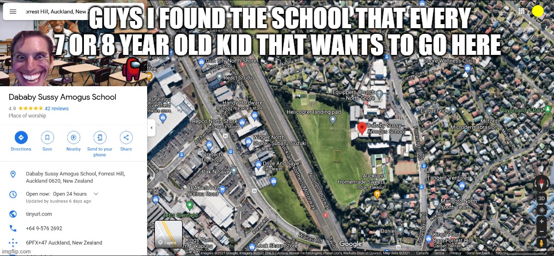 Someone explain to me why this exist? | GUYS I FOUND THE SCHOOL THAT EVERY 7 OR 8 YEAR OLD KID THAT WANTS TO GO HERE | image tagged in funny,lol,memes,funni,among us | made w/ Imgflip meme maker