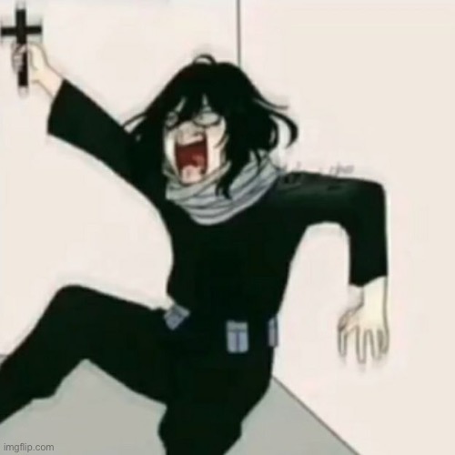 Aizawa cross | image tagged in aizawa cross | made w/ Imgflip meme maker