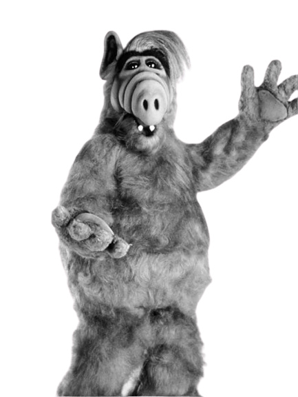 High Quality Alf Black And White Transparent Background Blank Meme Template