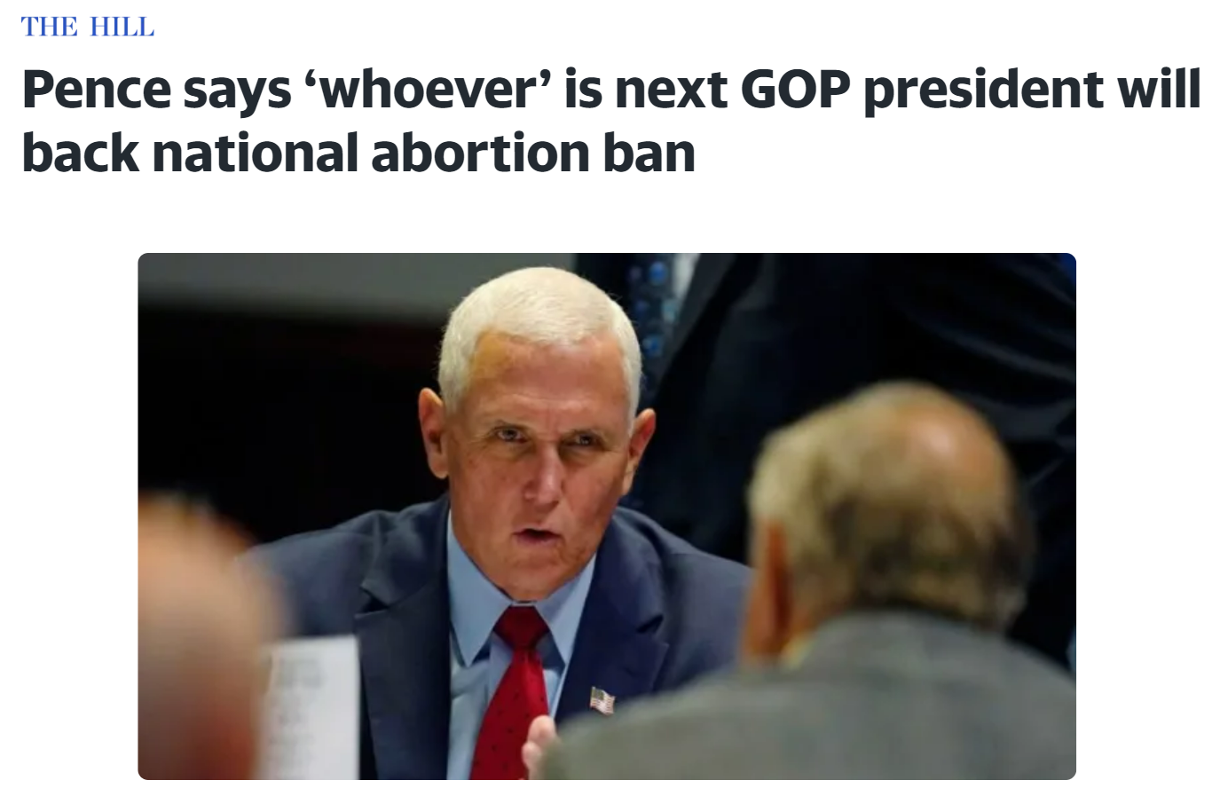 High Quality Pence supports national abortion ban Blank Meme Template