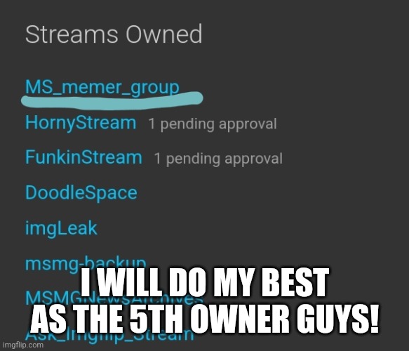 Thanks ^^ | I WILL DO MY BEST AS THE 5TH OWNER GUYS! | made w/ Imgflip meme maker