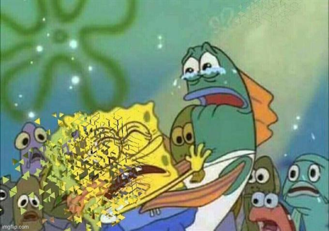 Mr krabs i dont feel so good | image tagged in disintegration effect | made w/ Imgflip meme maker