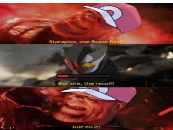 Staraptor fainted | image tagged in memes,meme,pokemon | made w/ Imgflip meme maker