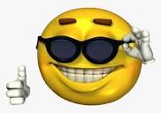 High Quality emoji with sunglasses Blank Meme Template