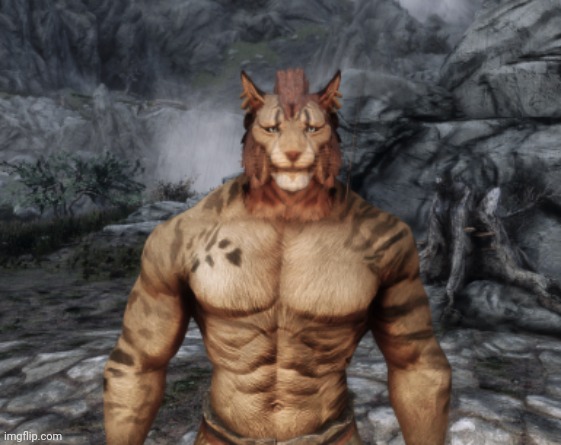Buff khajiit. | made w/ Imgflip meme maker