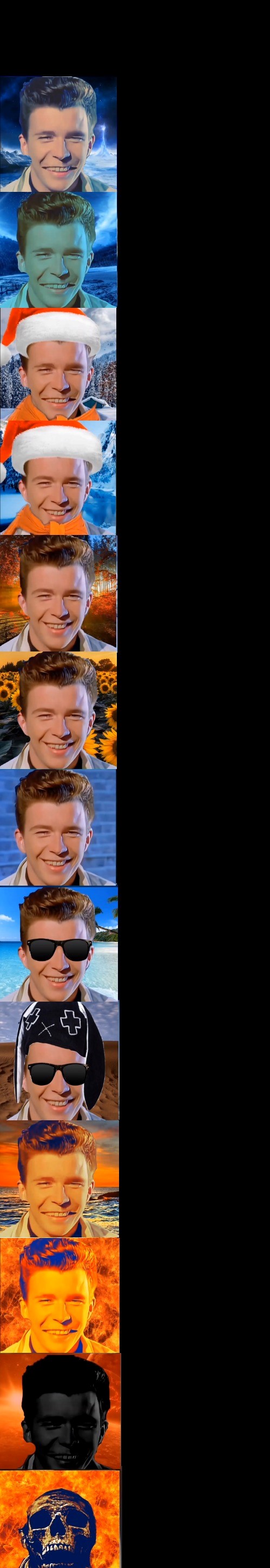 High Quality rick astley becoming cold to hot Blank Meme Template