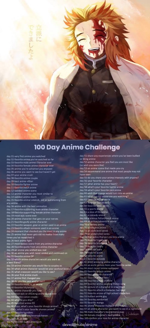 Day 14 | image tagged in 100 day anime challenge | made w/ Imgflip meme maker