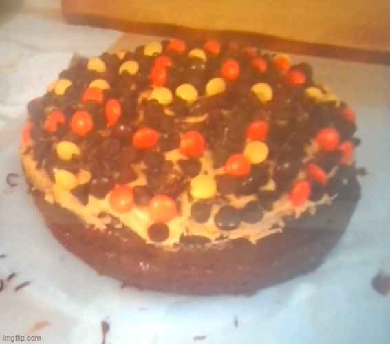 i made a reese's cake | made w/ Imgflip meme maker