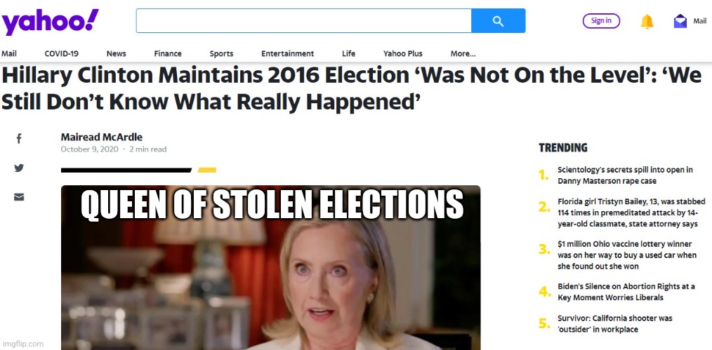 Bad loser | QUEEN OF STOLEN ELECTIONS | image tagged in bad loser | made w/ Imgflip meme maker