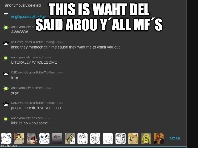 THIS IS WAHT DEL SAID ABOU Y´ALL MF´S | made w/ Imgflip meme maker