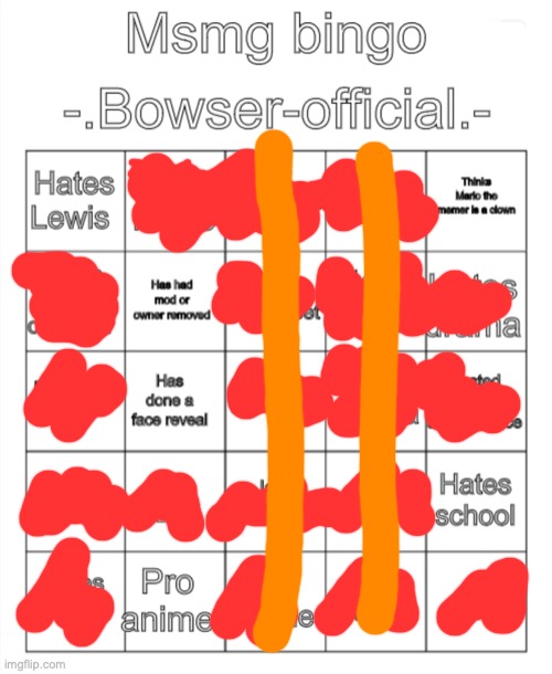 double bingo | image tagged in msmg bingo - bowser-official - version | made w/ Imgflip meme maker