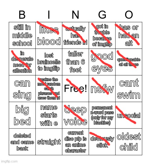 your mother | image tagged in so i made an msmg bingo | made w/ Imgflip meme maker
