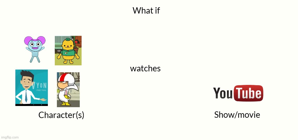 What if Character watches show/movie | image tagged in what if character watches show/movie | made w/ Imgflip meme maker