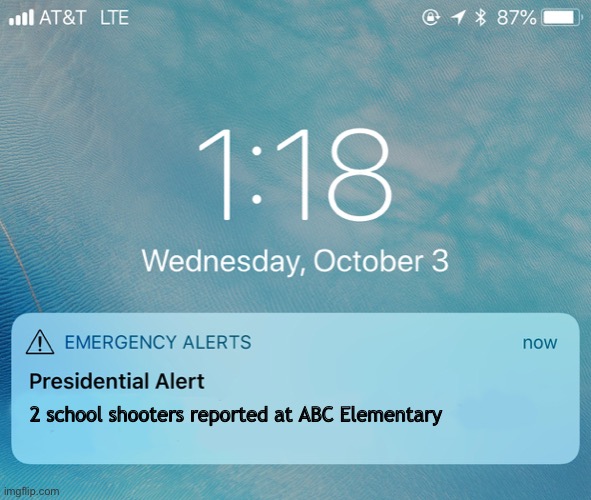 bruh | 2 school shooters reported at ABC Elementary | image tagged in bruh | made w/ Imgflip meme maker