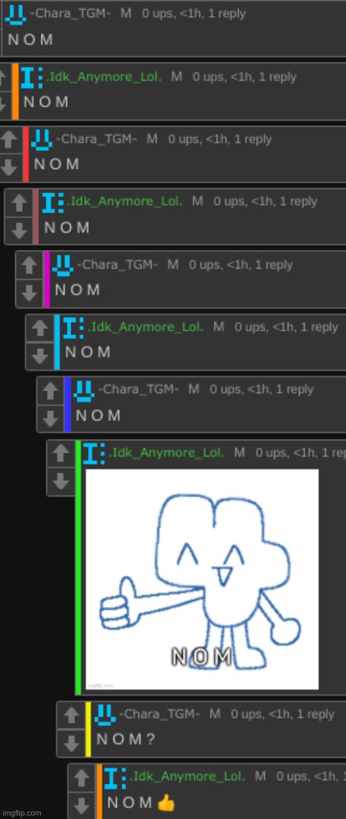 N O M | image tagged in idk,stuff,s o u p,carck | made w/ Imgflip meme maker