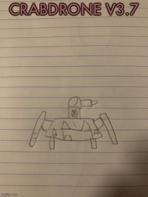 It has 2317 defense when in defending mode and 250 normally the 3.7 is the weaker one only having 4500 hp | CRABDRONE V3.7 | made w/ Imgflip meme maker