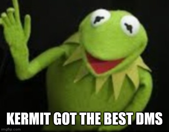 Kermit gots the best dank memes | KERMIT GOT THE BEST DMS | image tagged in funny memes | made w/ Imgflip meme maker