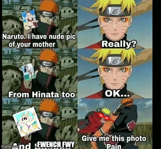 Summer thiccness babbby | FWENCH FWY | image tagged in how naruto and pains fight truly started | made w/ Imgflip meme maker