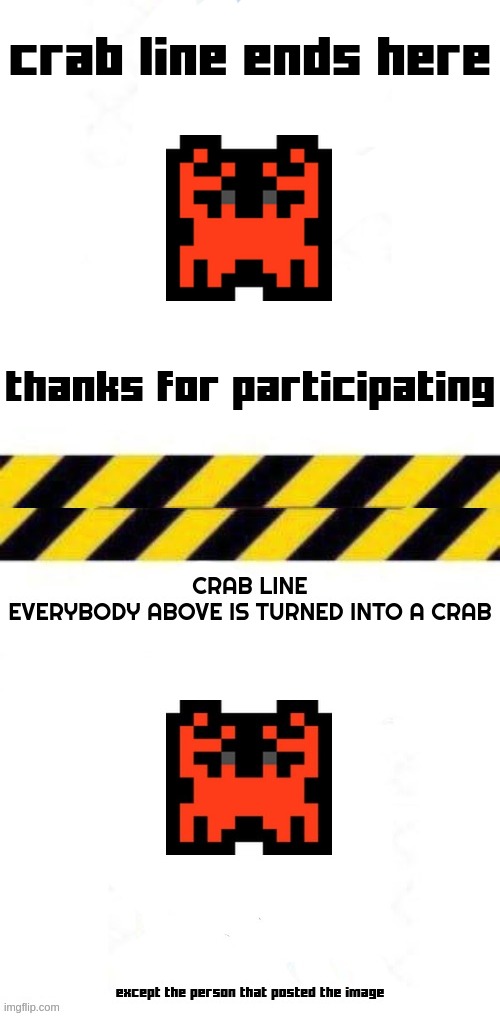 crab line | image tagged in crab line end official version,crab line start | made w/ Imgflip meme maker