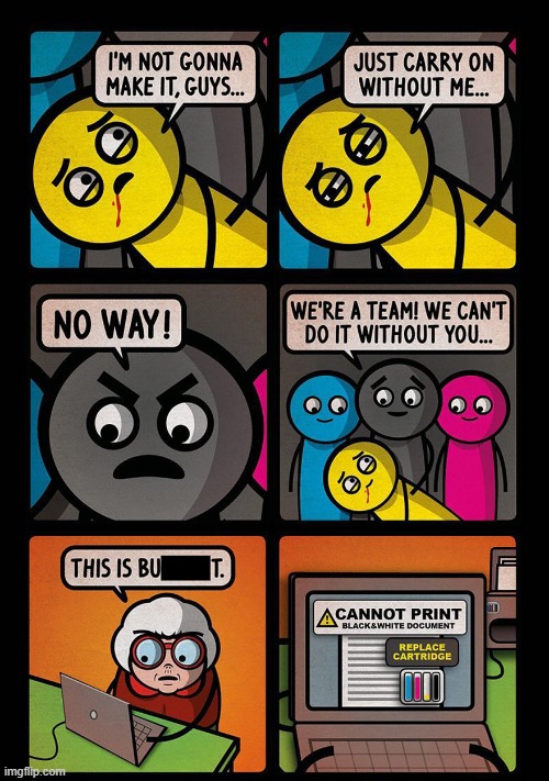 It's Always One Color | image tagged in comics | made w/ Imgflip meme maker