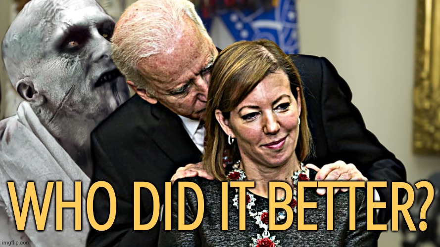 Biden Becomes the Prey |  WHO DID IT BETTER? | image tagged in thor god butcher biden sniff,joe biden,memes,funny,liberals,creepy guy | made w/ Imgflip meme maker