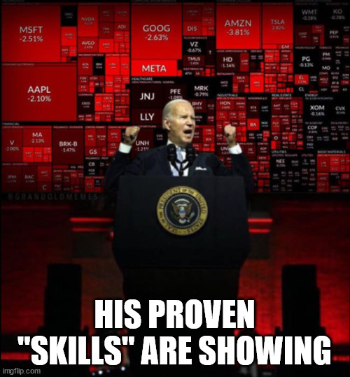 Joe Biden has "proven skills" | HIS PROVEN "SKILLS" ARE SHOWING | image tagged in dementia,joe biden | made w/ Imgflip meme maker